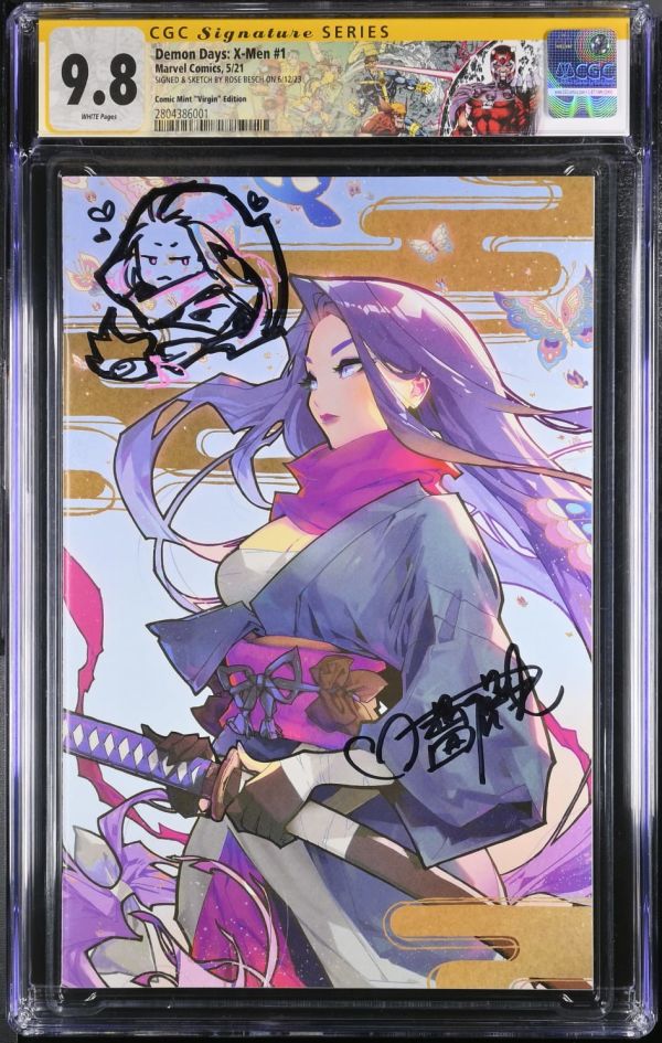 Image for Demon Days: X-Men #1 CGC 9.8 Signed & Sketched by Rose Besch