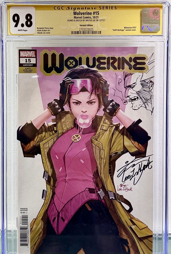 Image for Wolverine #15 CGC 9.8 Signed & Sketched by Inhyuk Lee