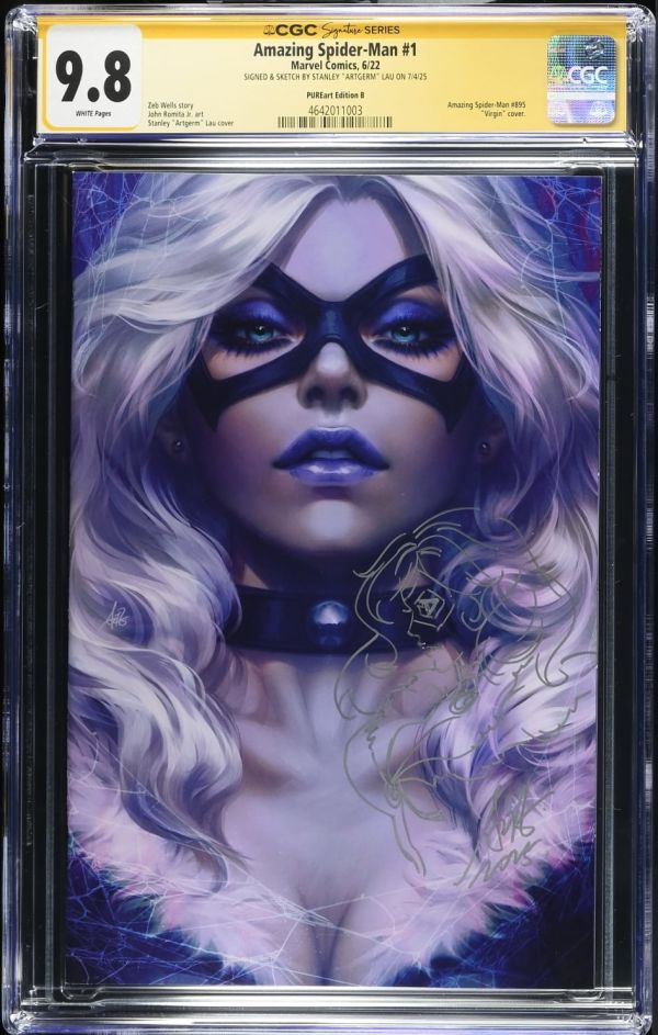 Image for Amazing Spider-Man #1 CGC 9.8 Signed & Sketched by Stanley "Artgerm" Lau