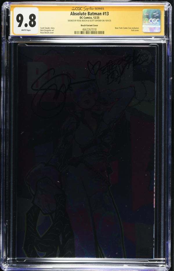 Image for Absolute Batman #13 CGC 9.8 Signed by Scott Snyder & Rose Besch
