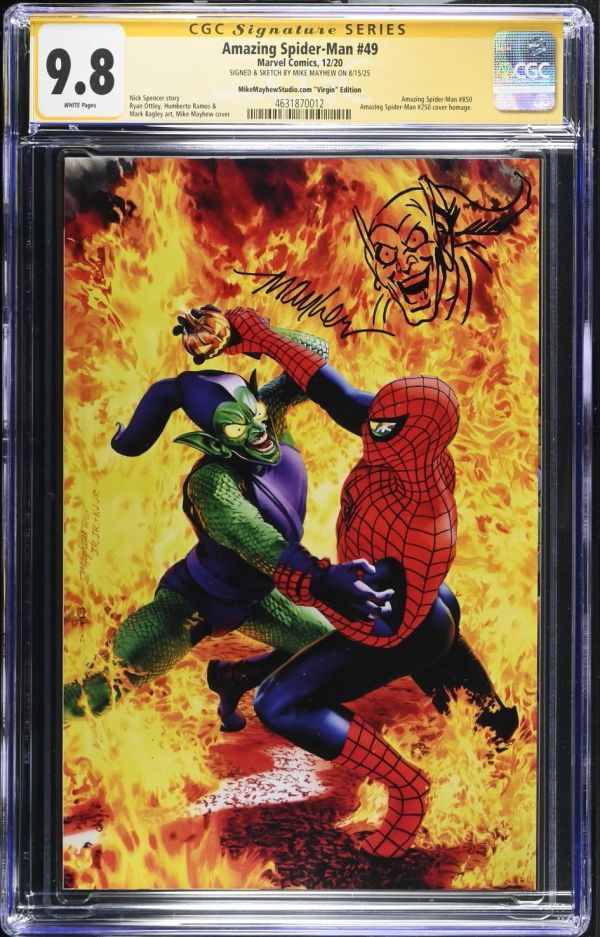 Image for Amazing Spider-Man #49 CGC 9.8 Signed & Sketched by Mike Mayhew