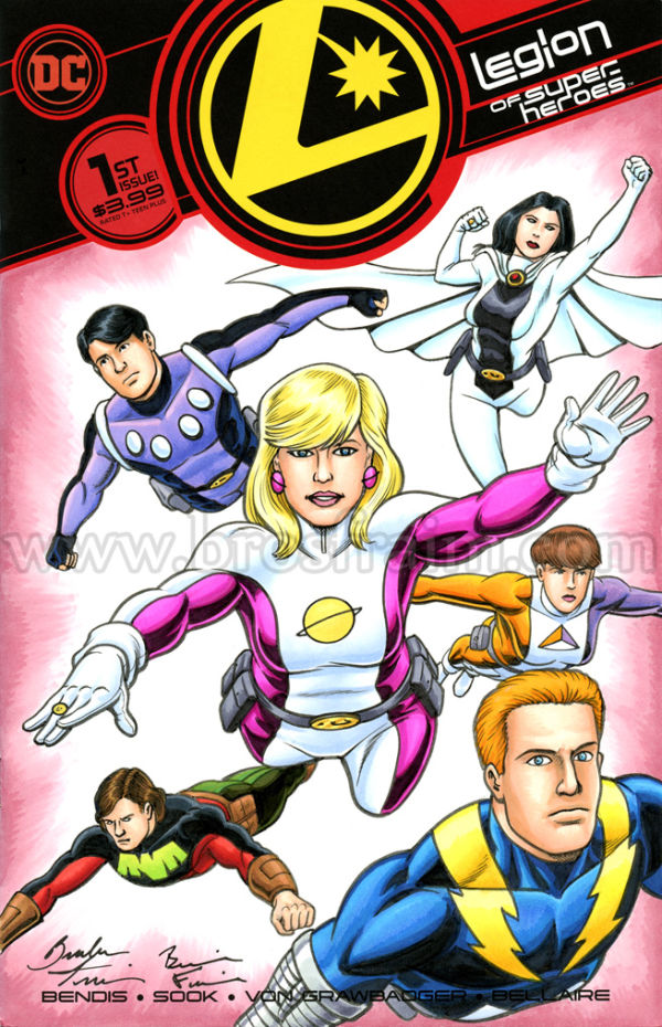Image for LEGION OF SUPER-HEROES Sketch Cover by the Fraim Bros.!