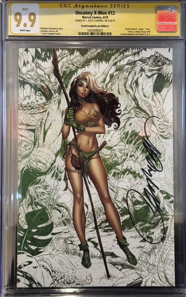 Image for Uncanny X-Men #12 CGC 9.9 Signed by J. Scott Campbell