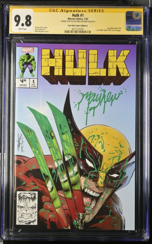 Image for Hulk #1 CGC 9.8 Signed & Sketched by Mike Mayhew