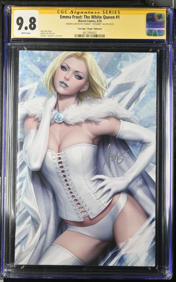 Image for Emma Frost: The White Queen #1 CGC 9.8 Signed by Stanley "Artgerm" Lau