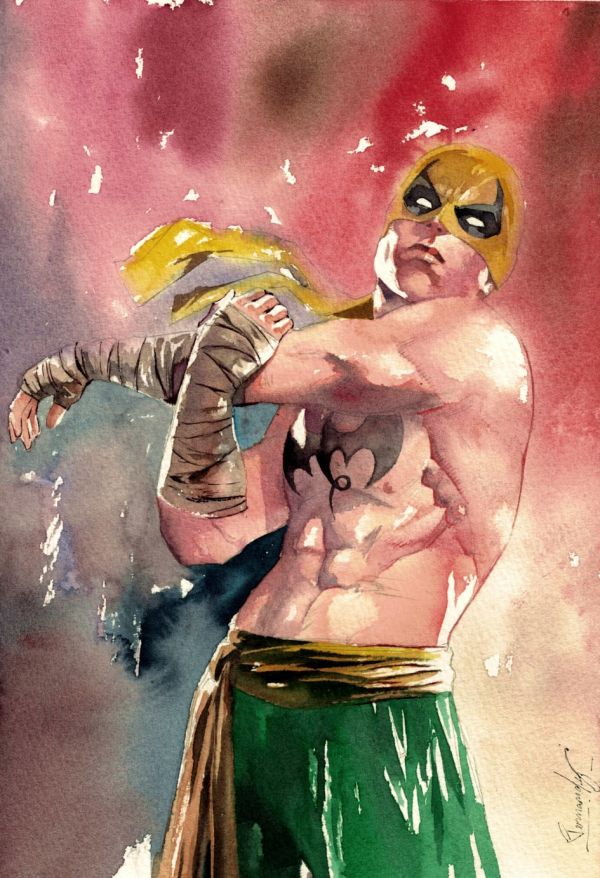 Image for Iron Fist Watercolor Pin Up A4 size