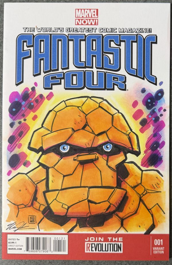 Image for Fantastic Four Ben Grimm Thing sketch cover Tim Shinn