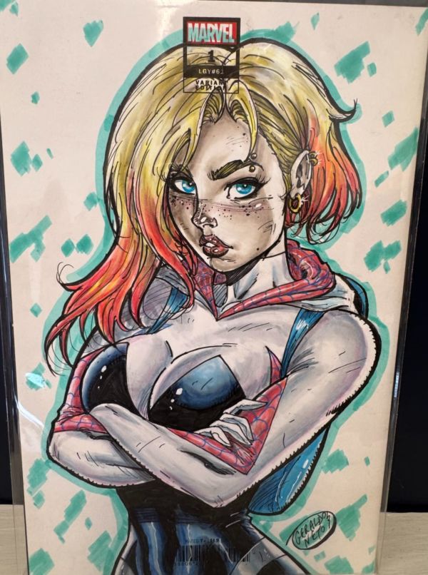 Image for Spider-Gwen Sketch Cover by Geraldo Neto | Front & Back