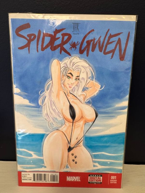 Image for Swimsuit Felica Hardy on Spider-Gwen sketch cover by Jaka
