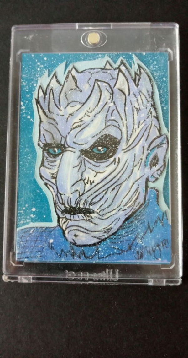 Image for NIGHT KING GAME OF THRONES MULTILEVELED ORIGINAL SKETCH CARD SIGNED MIKE DOHERTY