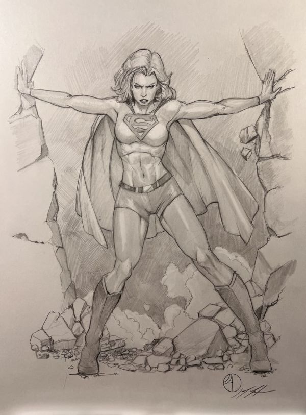 Image for Supergirl Pencil Illustration
