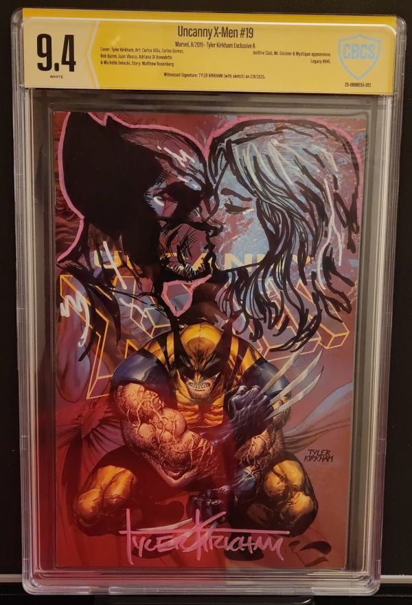 Image for Uncanny X-Men #19 CBCS 9.4 Signed by Tyler Kirkham