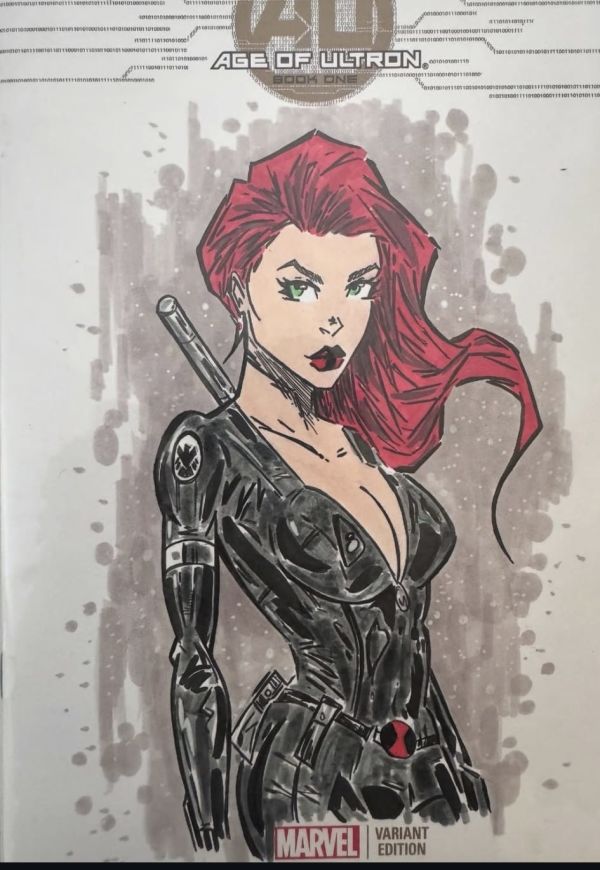 Image for Age of Ultron Variant Edition Black Widow Sketch by Ohana Graphic Designer