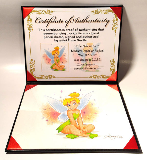 Image for "Pixie Dust", original colored pencil sketch from Disney artist Dave Nestler 