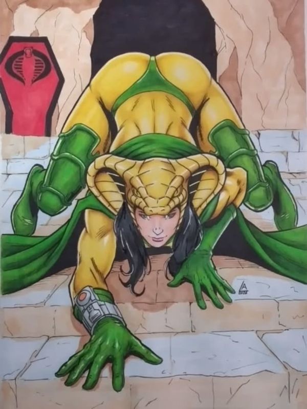 Image for A female version of the G.I. Joe villain Serpentor