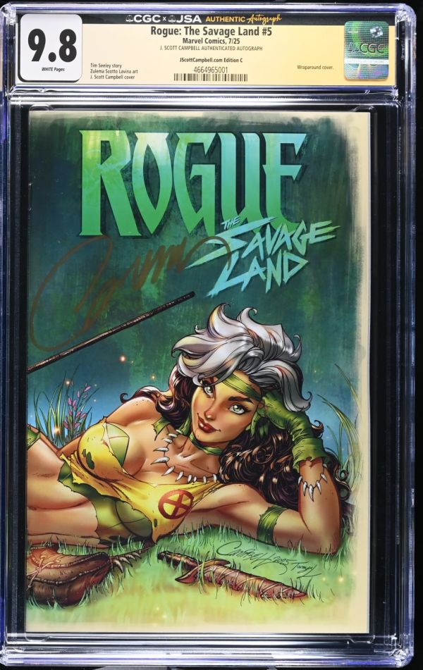 Image for Rogue: The Savage Land #5 CGC 9.8 Signed by J. Scott Campbell