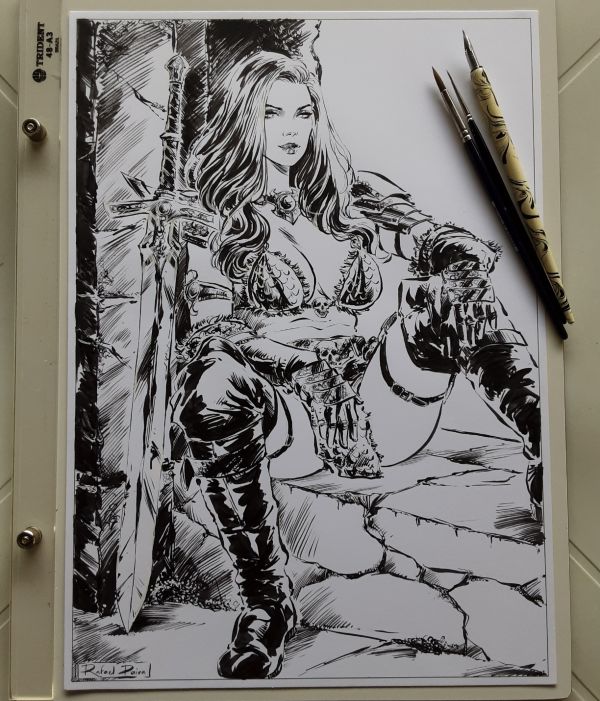 Image for Red Sonja - ink by Rafael Paiva