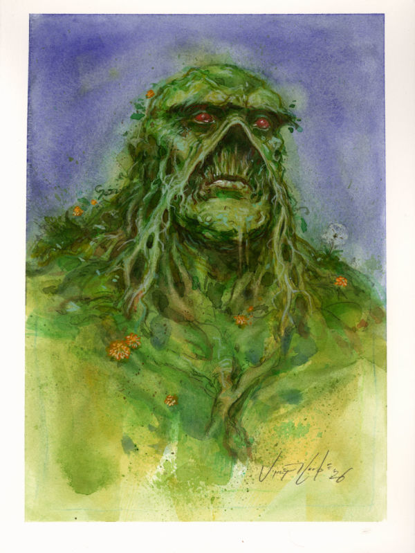 Image for Swamp Thing watercolor by Vince Locke