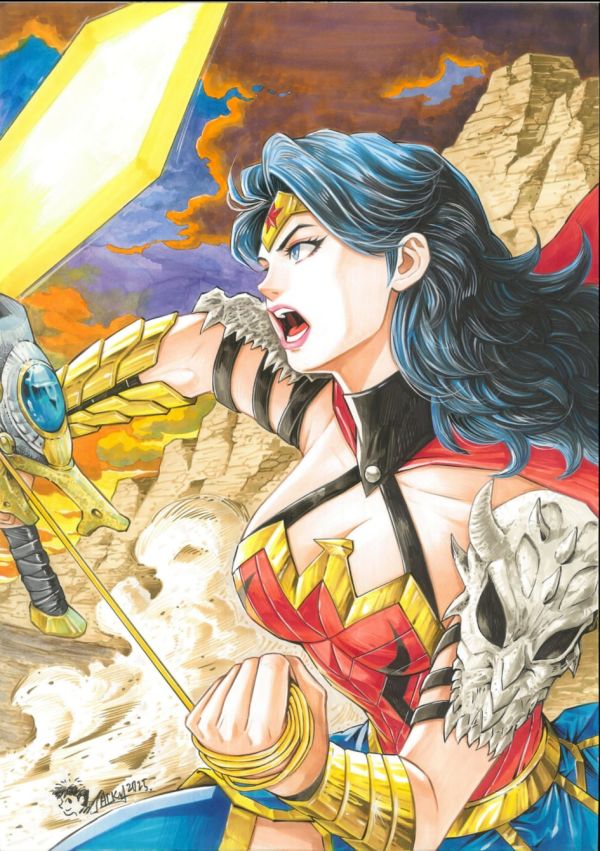 Image for Wonder Woman "Dark Knights Metal" original art by Jacky Hau