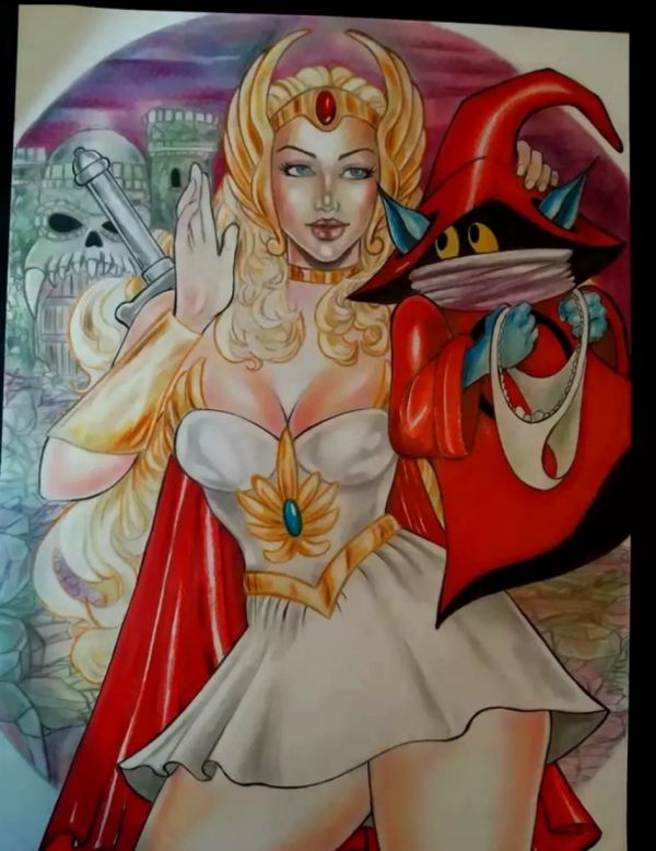 Image for She-Ra and Orko 11x17 Color Illustration