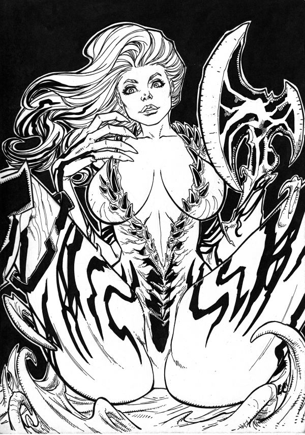 Image for Carnage Mary Jane Original Ink art by LC Freitas