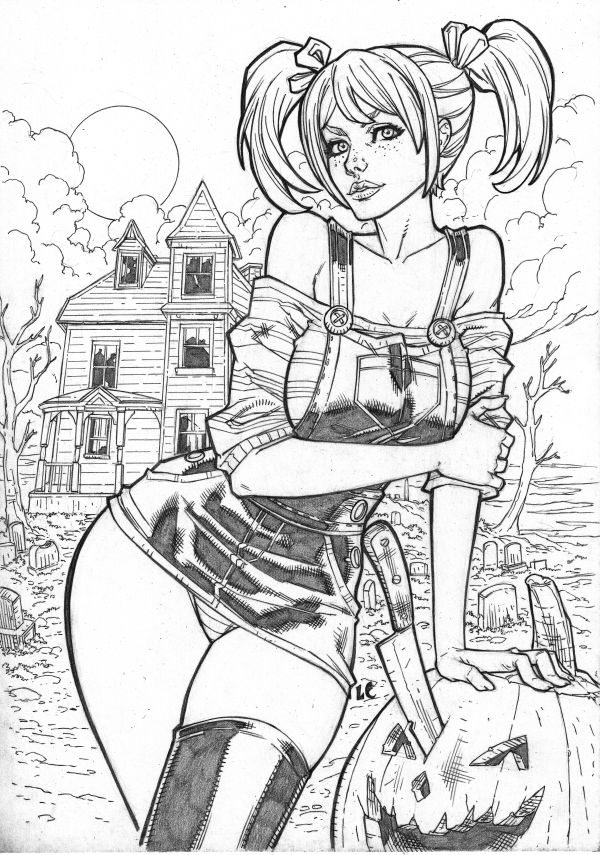 Image for Chucky the killer doll Female Version Original pencil art by LC Freitas