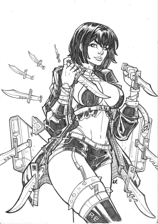 Image for Tressa Chaos Zero Night Original Pencil Art by LC Freitas