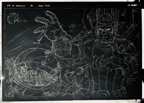 Image for Fantastic four vs galactus and silver Surfer Black paper connecting 2x - 11x17 Pages coming soon 
