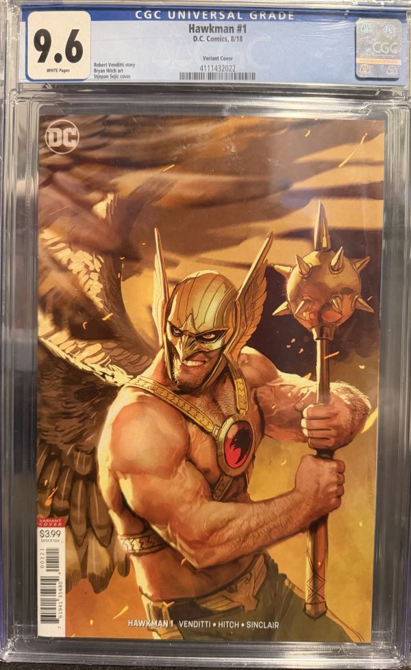 Image for Hawkman #1 CGC 9.6 Variant Cover