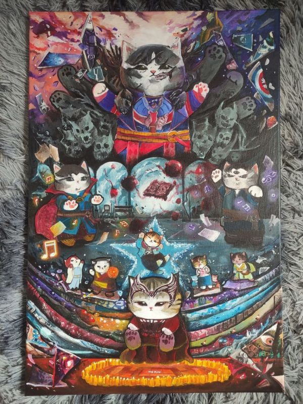 Image for Doctor Strange in the Multiverse of Madness Cat Version Acrylic Painting