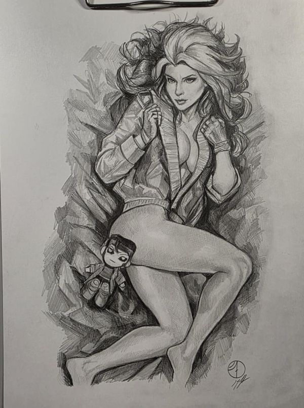 Image for Rogue Boudoir Pencil Drawing