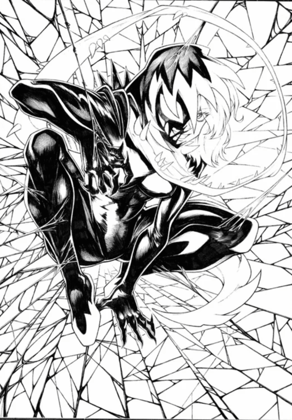 Image for Original Art - Gwenom MTG Token Card // Ling Ruby