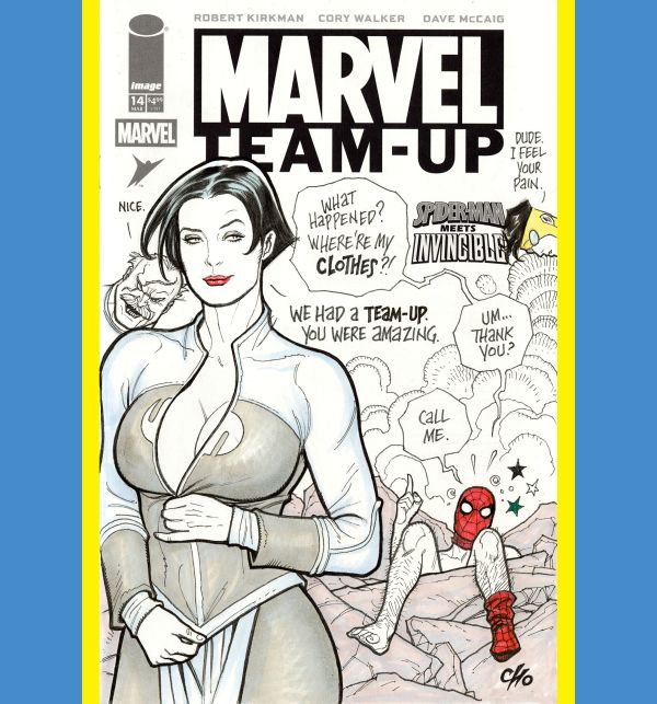 Image for Spider-Man and  Anissa Team-Up sketch cover by Frank Cho