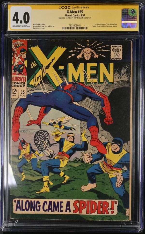 Image for X-Men #35 CGC 4.0 Signed & Sketched by Roy Thomas