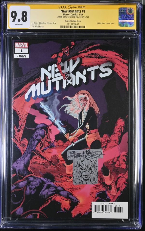 Image for New Mutants #1 CGC 9.8 Signed & Sketched by Bob McLeod