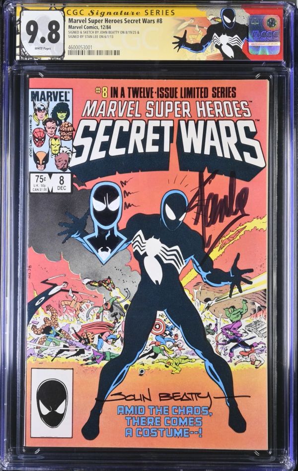 Image for Marvel Super Heroes Secret Wars #8 CGC 9.8 Signed by Stan Lee