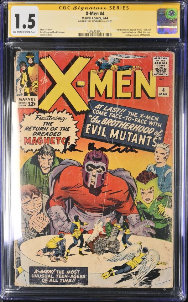 Image for X-Men #4 CGC 1.5 Signed by Ian Mckellen