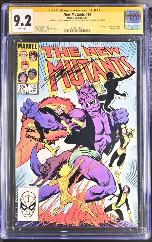 Image for New Mutants #14 CGC 9.2 Signed by Chris Claremont & Tom Orzechowski