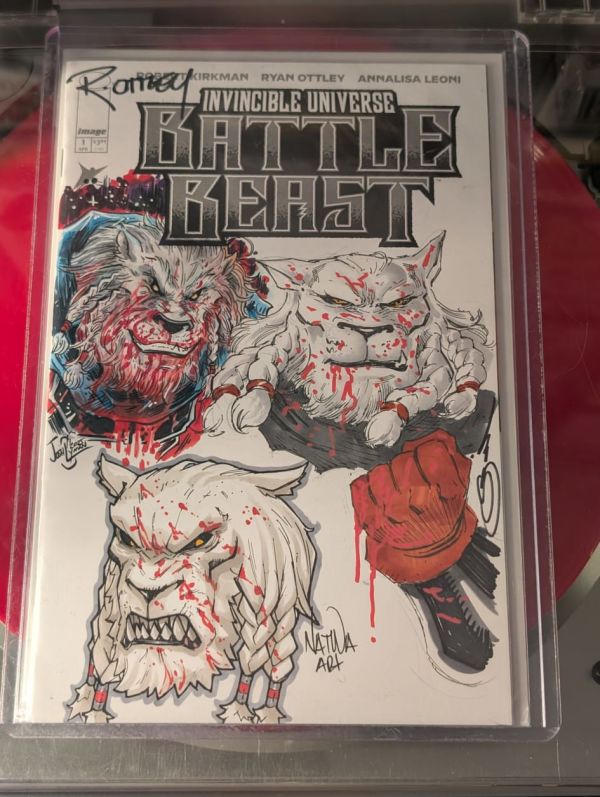 Image for Battle Beast #1 Blank Cover Jam Signed by Josh C. Lyman, Nate Melendez, Sajad Shah, and Ryan Ottley