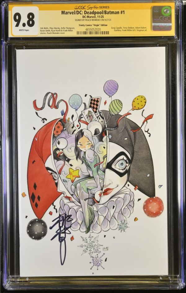 Image for Marvel/DC: Deadpool/Batman #1 | Trinity Comics "Virgin" Edition | CGC 9.8 | SIGNED BY PEACH MOMOKO ON 9/27/25