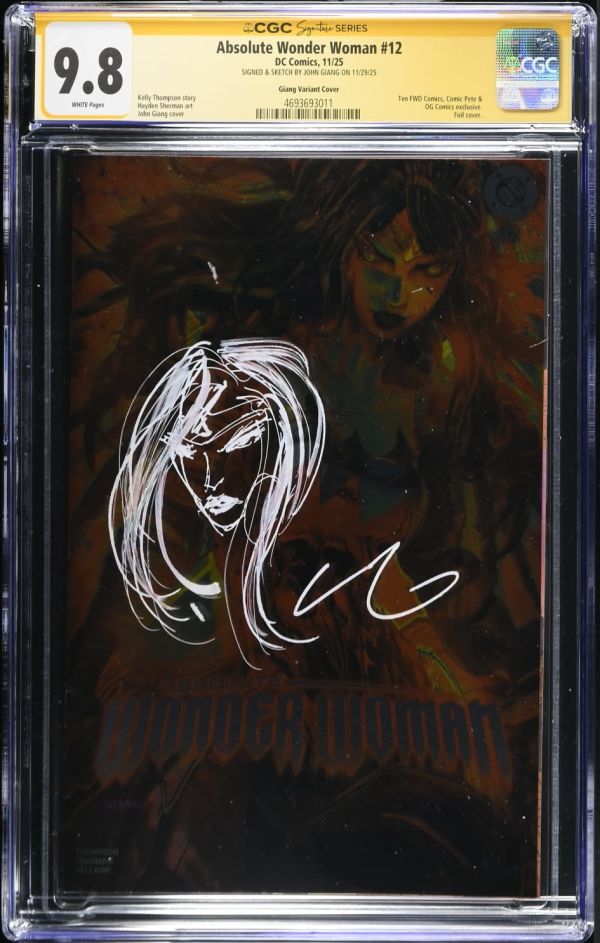 Image for Absolute Wonder Woman #12 | Giang Variant Cover | CGC 9.8 | SIGNED & SKETCH BY JOHN GIANG ON 11/29/25