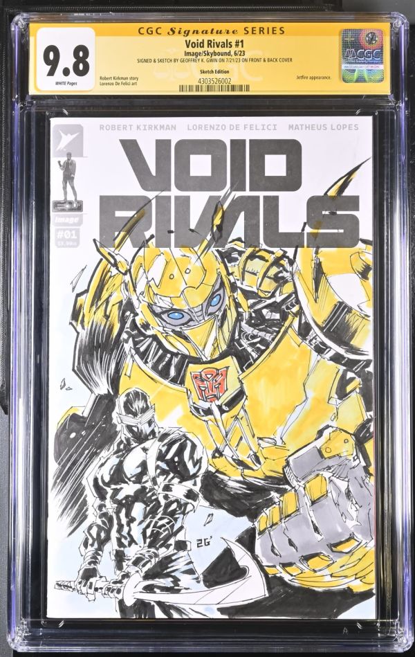 Image for Void Rivals #1 CGC 9.8 Signed & Sketched by Geoffrey K. Gwin