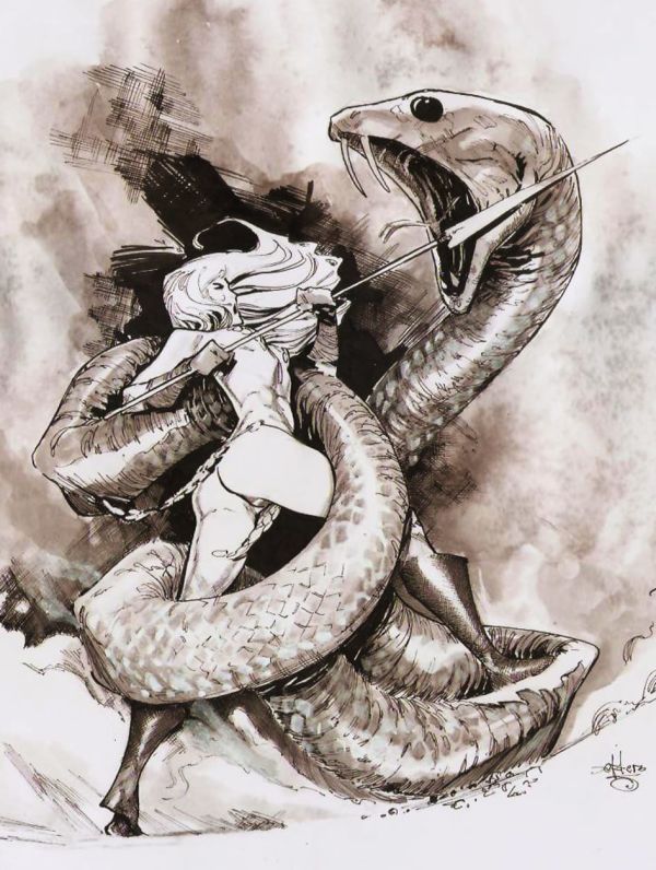 Image for red sonja ink wash