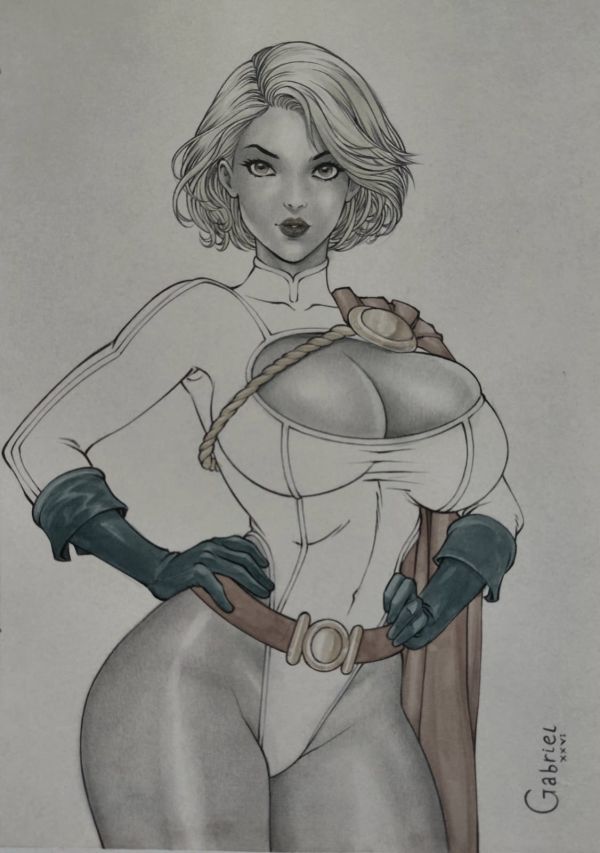 Image for Power Girl Illustration by Gabriel, 9" X 12"