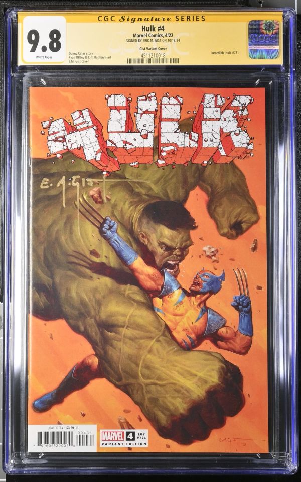 Image for Hulk #4 | Gist Variant Cover | CGC 9.8 | Signature Series