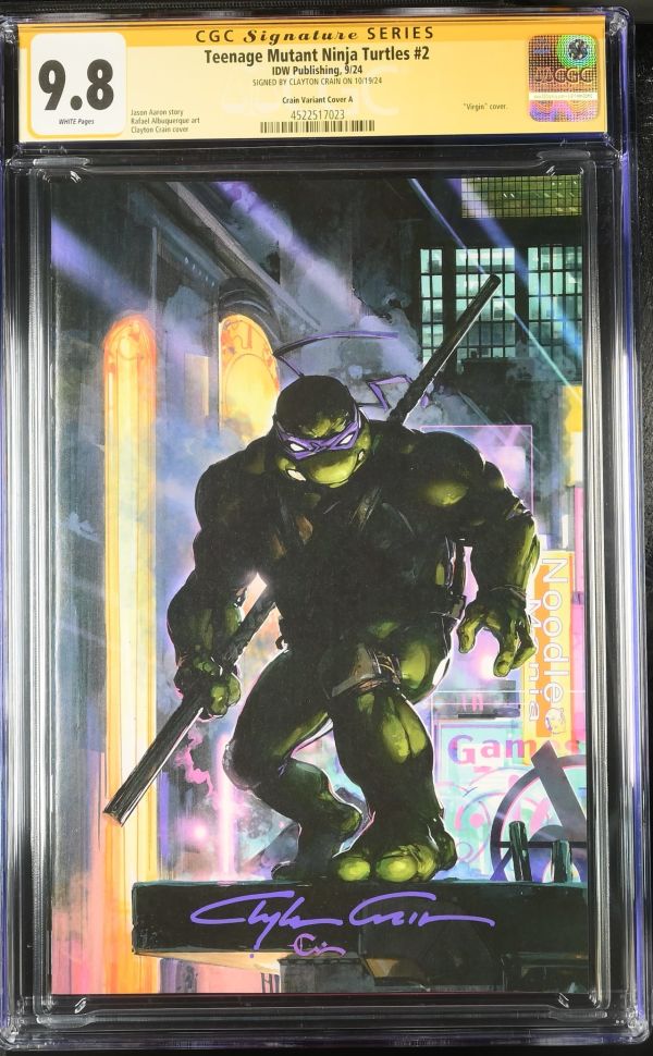 Image for Teenage Mutant Ninja Turtles #2 | Crain Variant Cover A | CGC 9.8 | Signature Series