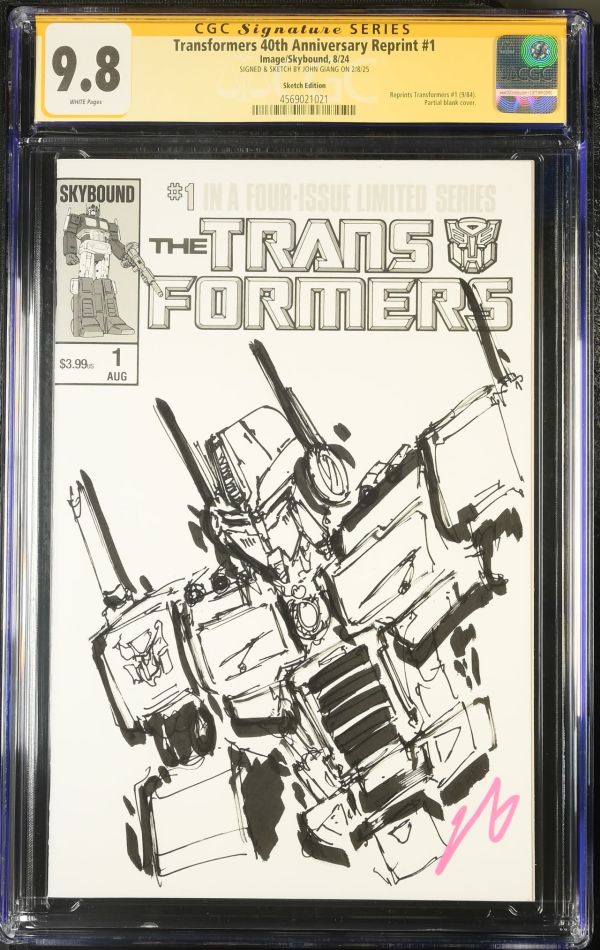 Image for Transformers 40th Anniversary Reprint #1 | Sketch Edition | CGC 9.8 | Signature Series