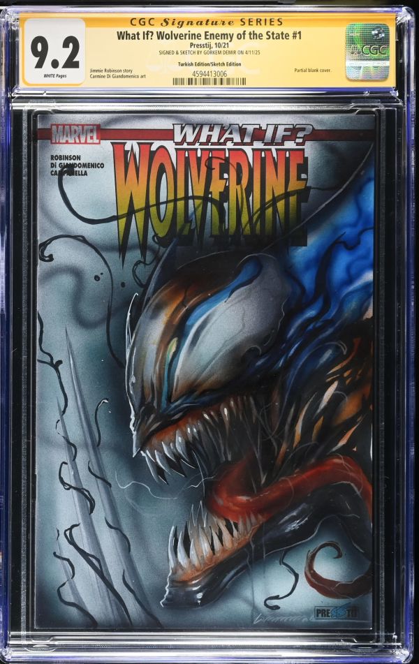 Image for What If? Wolverine Enemy of the State #1 | Turkish Edition/Sketch Edition | CGC 9.2 | Signature Series