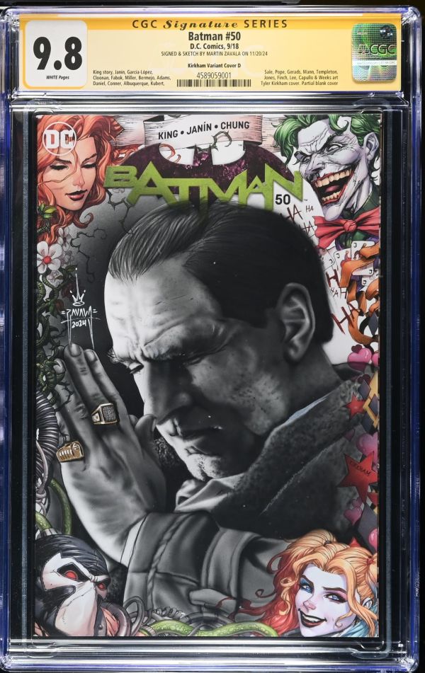 Image for Batman #50 CGC 9.8 Sketch Cover Signed by Martin Zavala