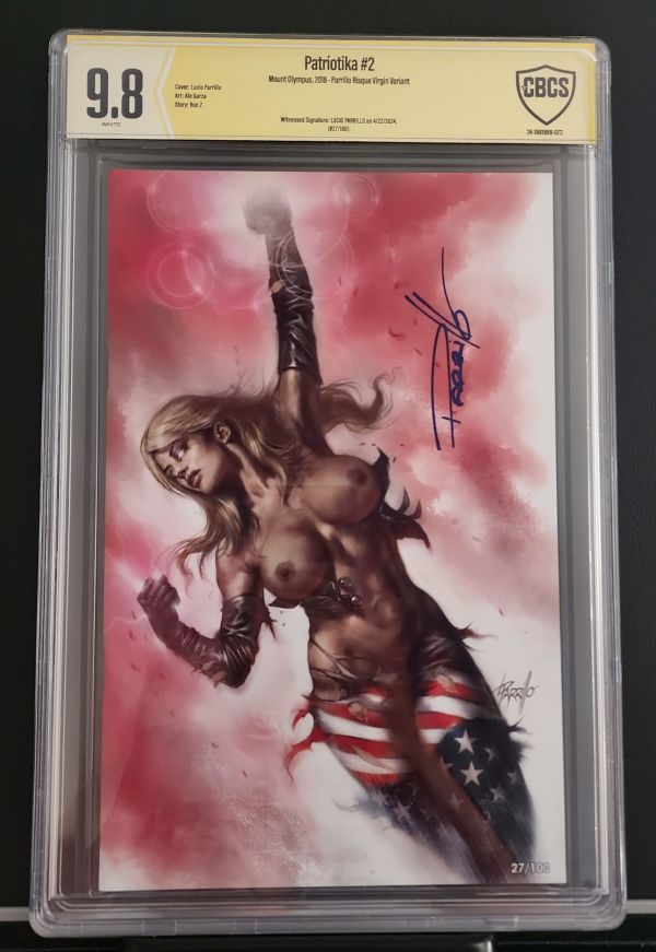 Image for Patriotika #2 CBCS 9.8 Parrillo Risque Virgin Variant Signed by Lucio Parrillo